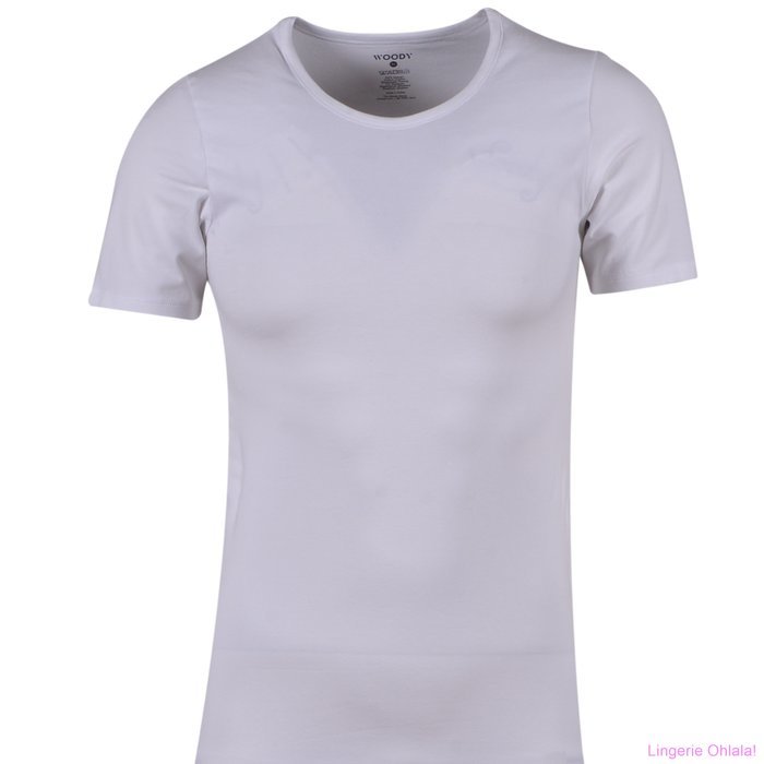 Woody T-shirt ronde hals T-Shirt (Wit)