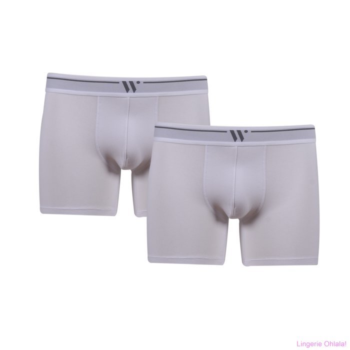 Woody Cyclist short 2pack Boxershort (Wit)