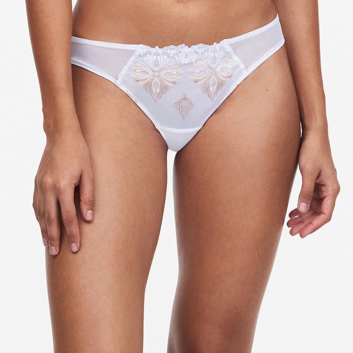Chantelle Champs-elysees String (White/brown)