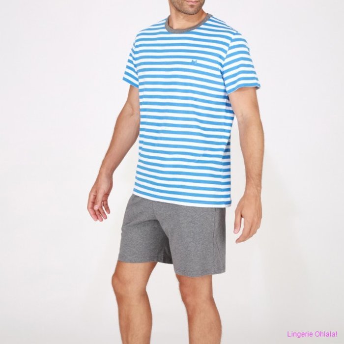 Hom Phocea Pyjama (Blue Stripes)