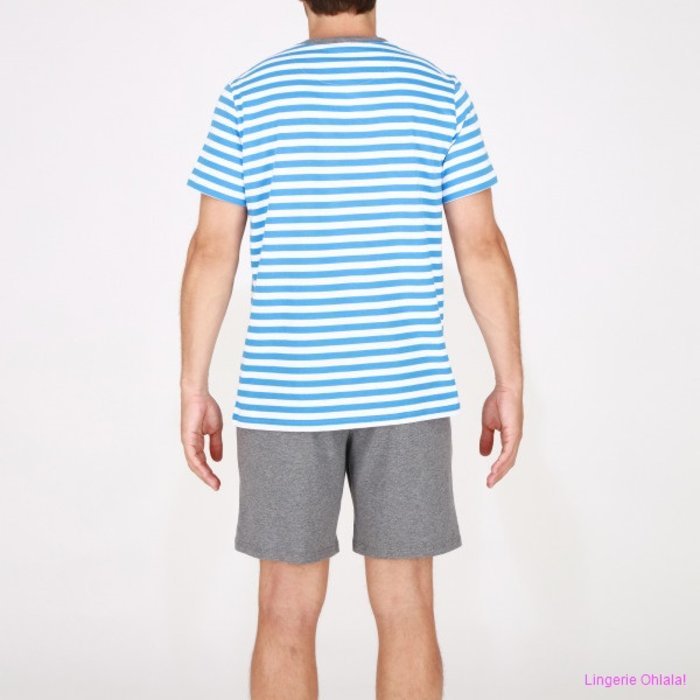 Hom Phocea Pyjama (Blue Stripes)