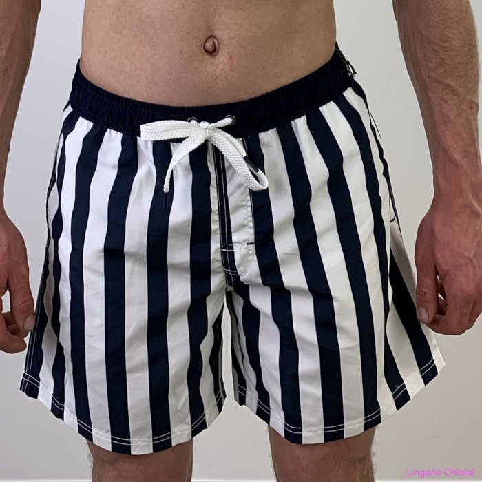 Marc 0'Polo Beach shorts Zwemshort (Navy stripe)
