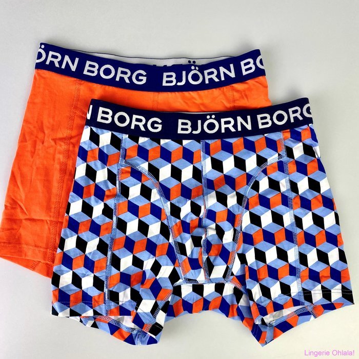 Bjorn Borg Boxer 2pack Boxershort (Orange/Cube)