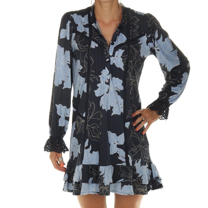 Lords and Lilies Dress Kleed (Flowers big blue print)