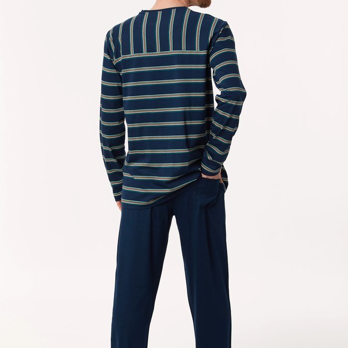 Woody Homewear Pyjama (Blauw gestreept)