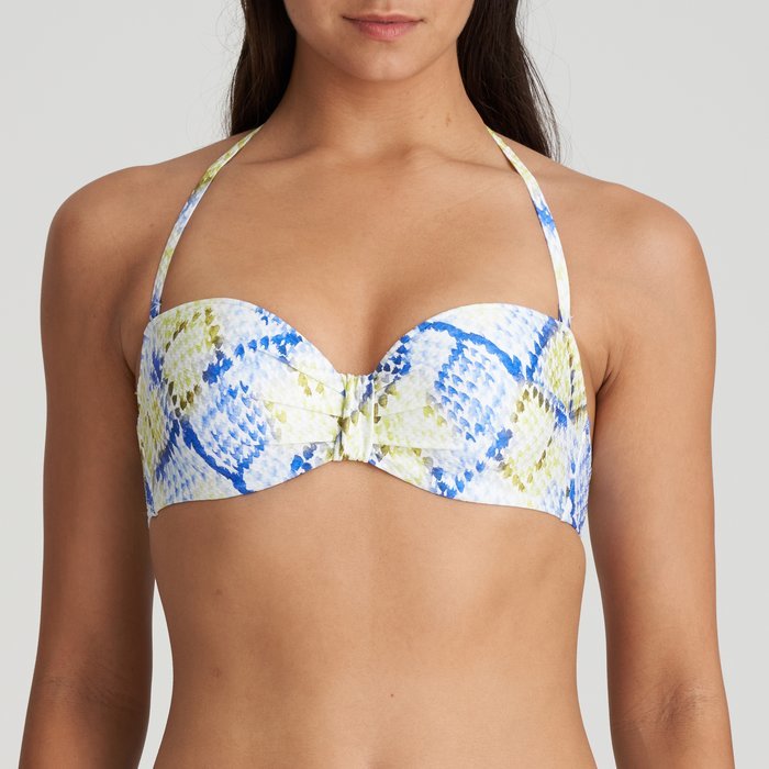 Marie Jo Swim Lundey Bikini Top (Lime Snake)
