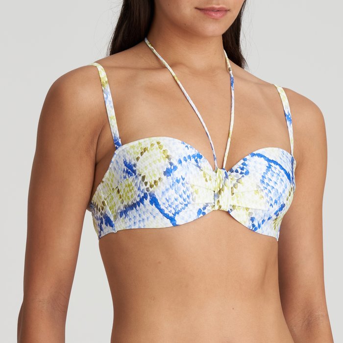 Marie Jo Swim Lundey Bikini Top (Lime Snake)