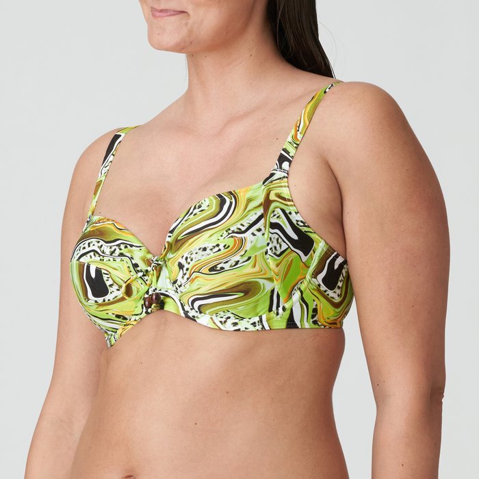 PrimaDonna Swim Jaguarau Bikini Top (Lime Swirl)