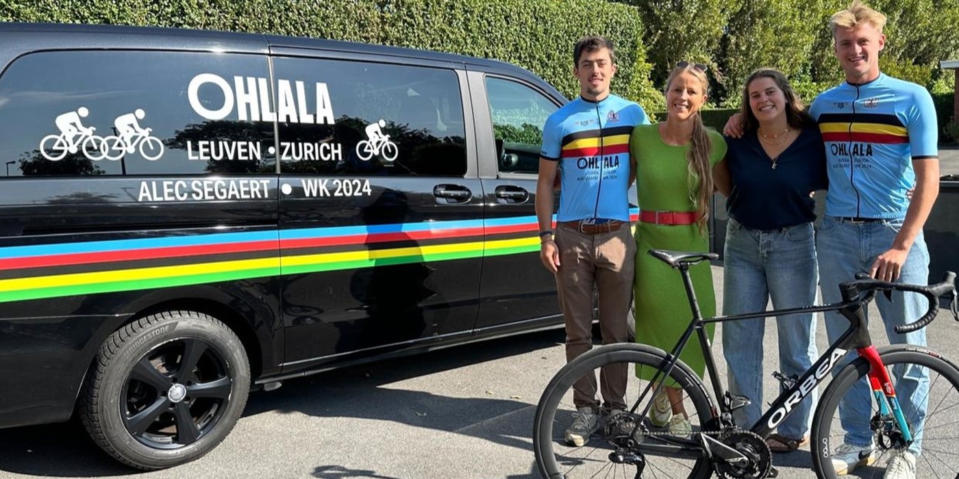 Vrienden van Alec Segaert fietsen van Leuven naar Zurich om hem te steunen tijdens WK Vrienden van Alec Segaert fietsen van Leuven naar Zurich om hem te steunen tijdens WK